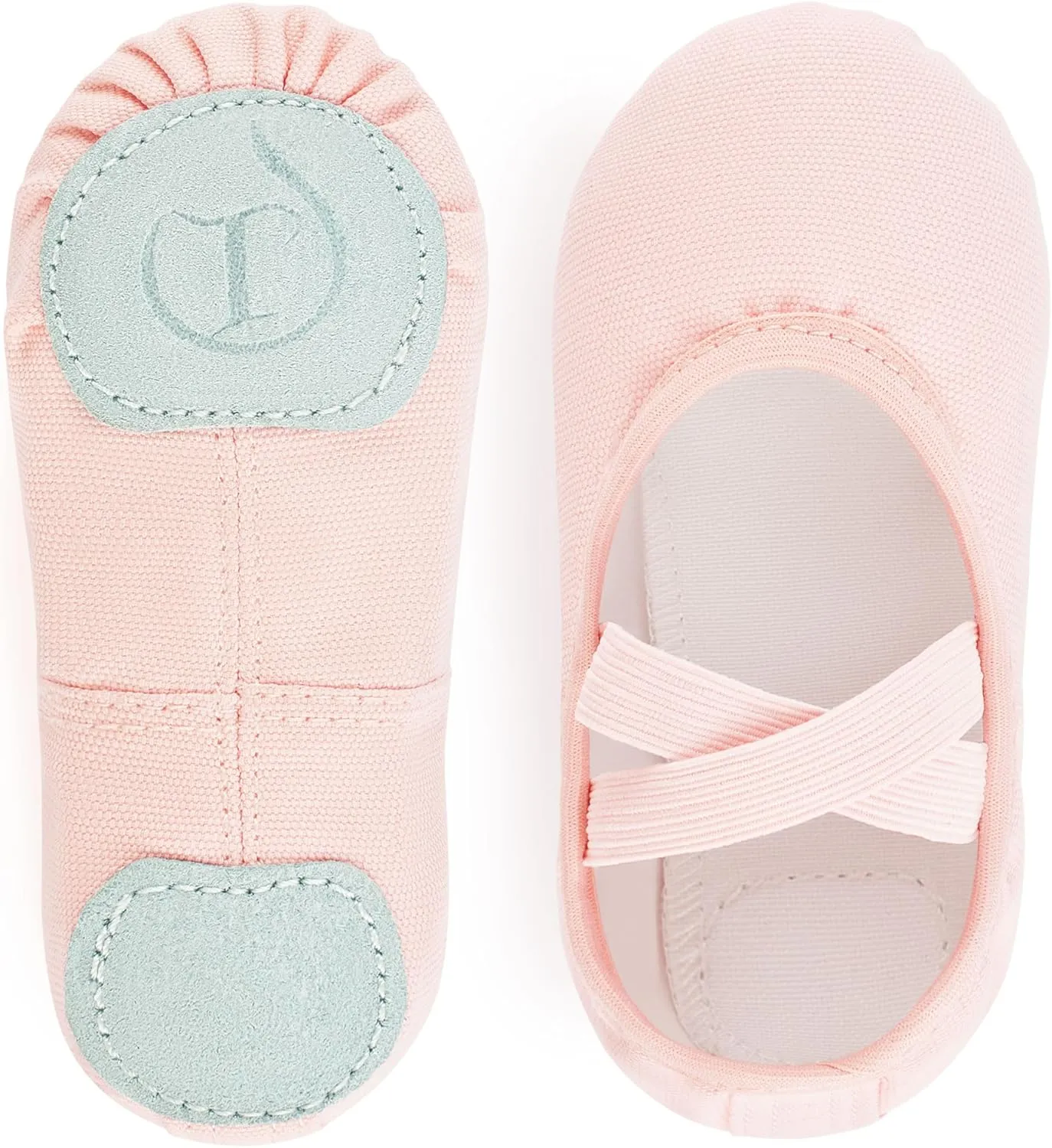 Ballet Shoes for Girls, Canvas Dance Practice Slippers No-Tie Sole Yoga Gymnastics Shoes(Toddler/Little Kid/Big Kid)