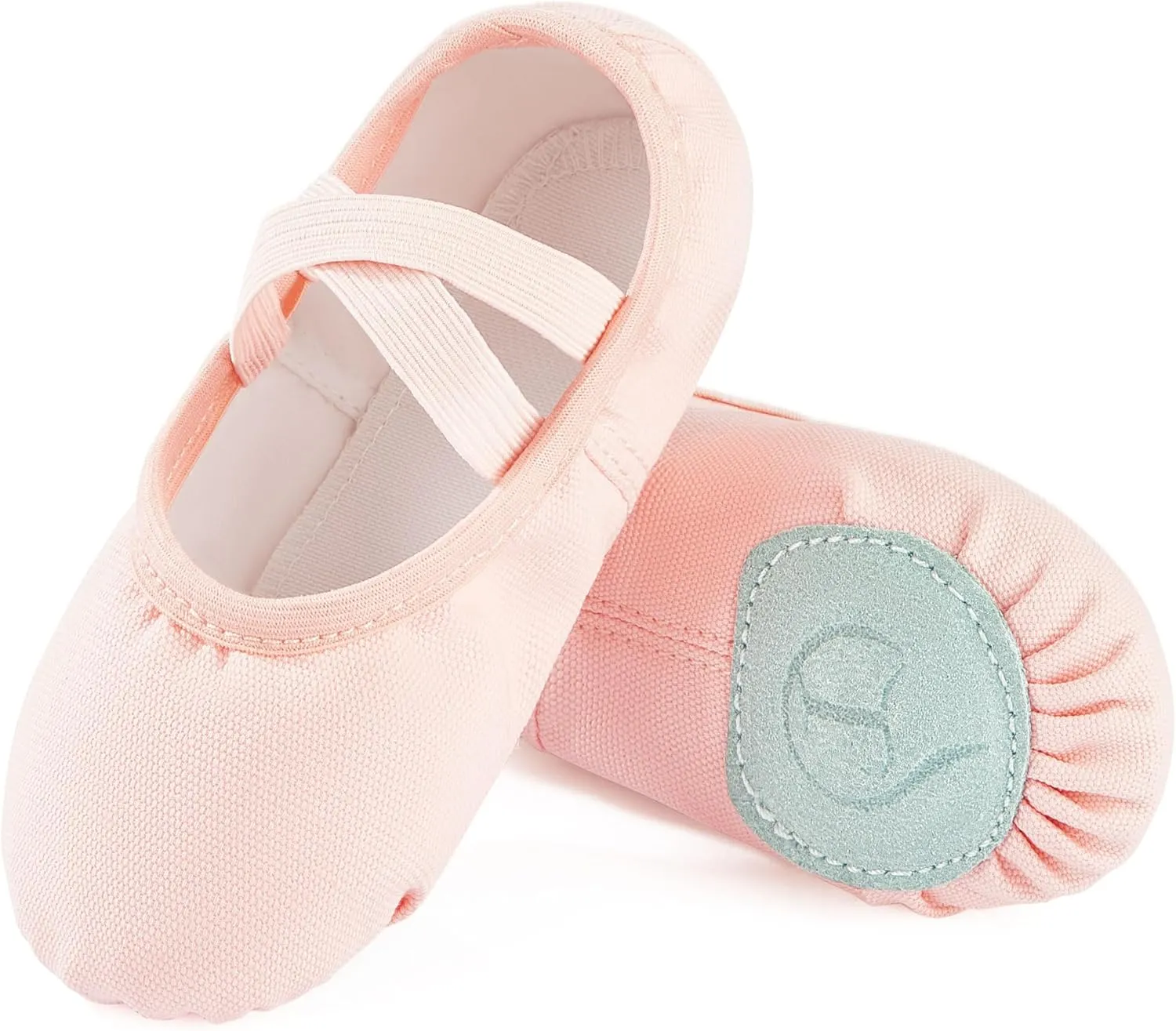 Ballet Shoes for Girls, Canvas Dance Practice Slippers No-Tie Sole Yoga Gymnastics Shoes(Toddler/Little Kid/Big Kid)