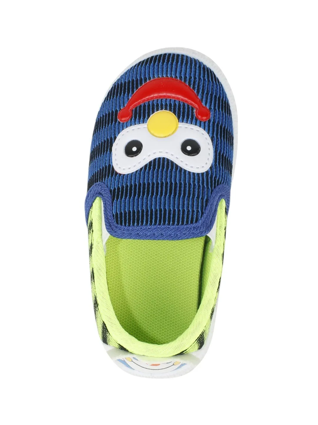 Cheerful Smiley Blue and Green Shoes For Boys