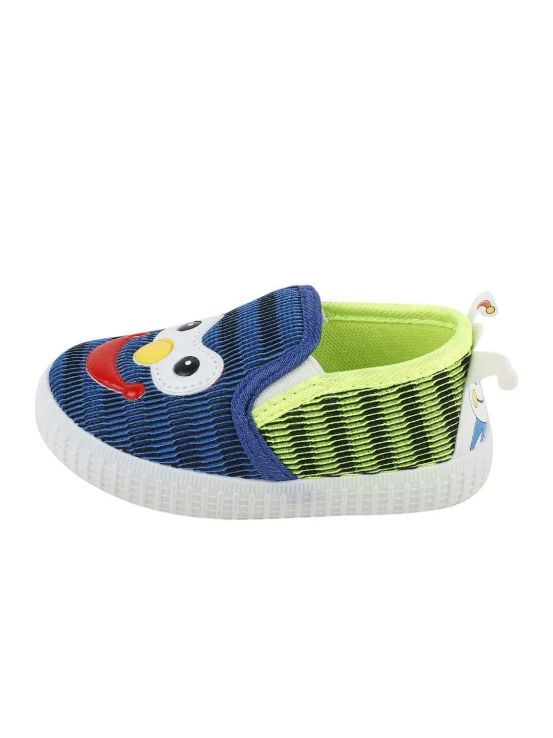 Cheerful Smiley Blue and Green Shoes For Boys