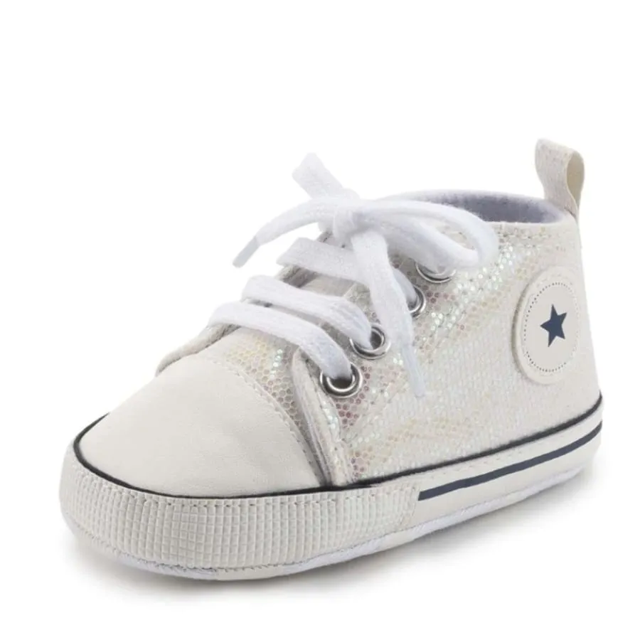 CLEARANCE Goo's Glitter Sneaker - Black 0-6 MONTHS ONLY