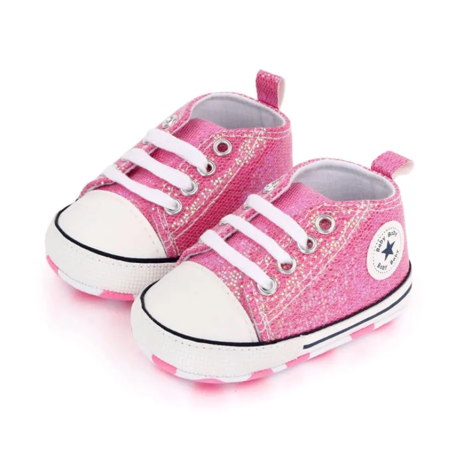 CLEARANCE Goo's Glitter Sneaker - Black 0-6 MONTHS ONLY