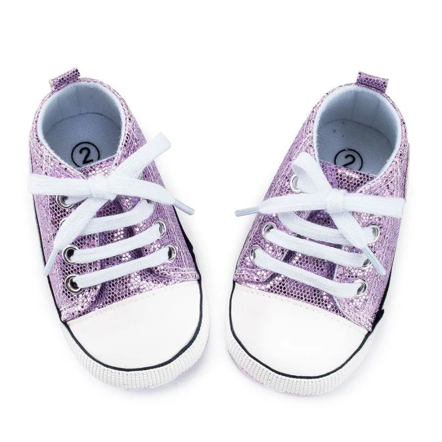 CLEARANCE Goo's Glitter Sneaker - Black 0-6 MONTHS ONLY