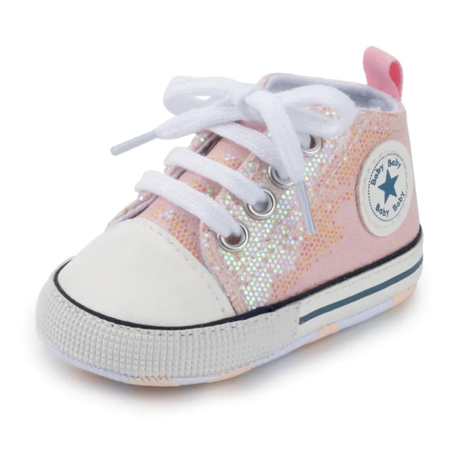 CLEARANCE Goo's Glitter Sneaker - Black 0-6 MONTHS ONLY