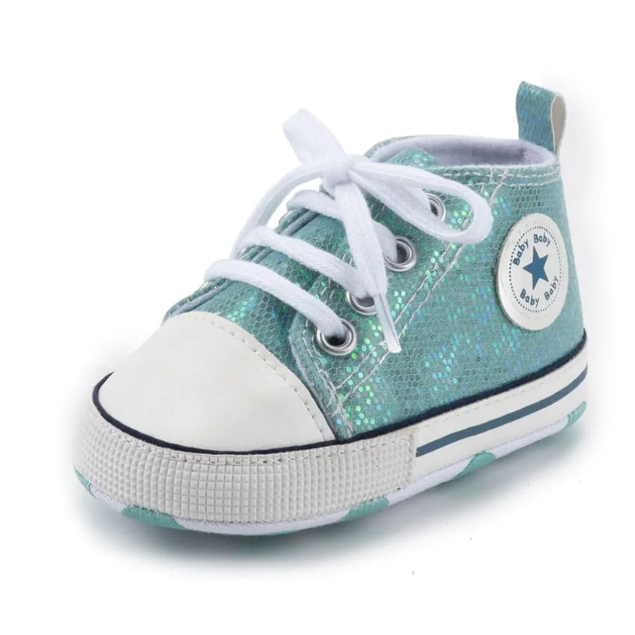 CLEARANCE Goo's Glitter Sneaker - Black 0-6 MONTHS ONLY