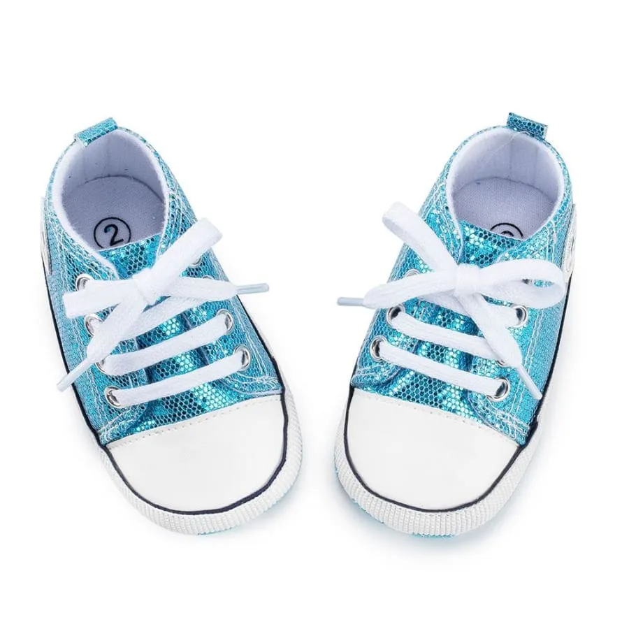 CLEARANCE Goo's Glitter Sneaker - Black 0-6 MONTHS ONLY