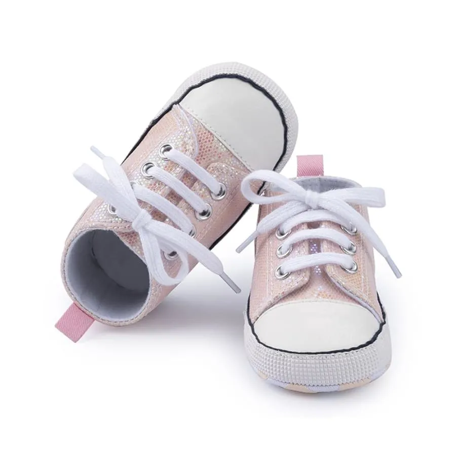 CLEARANCE Goo's Glitter Sneaker - Black 0-6 MONTHS ONLY