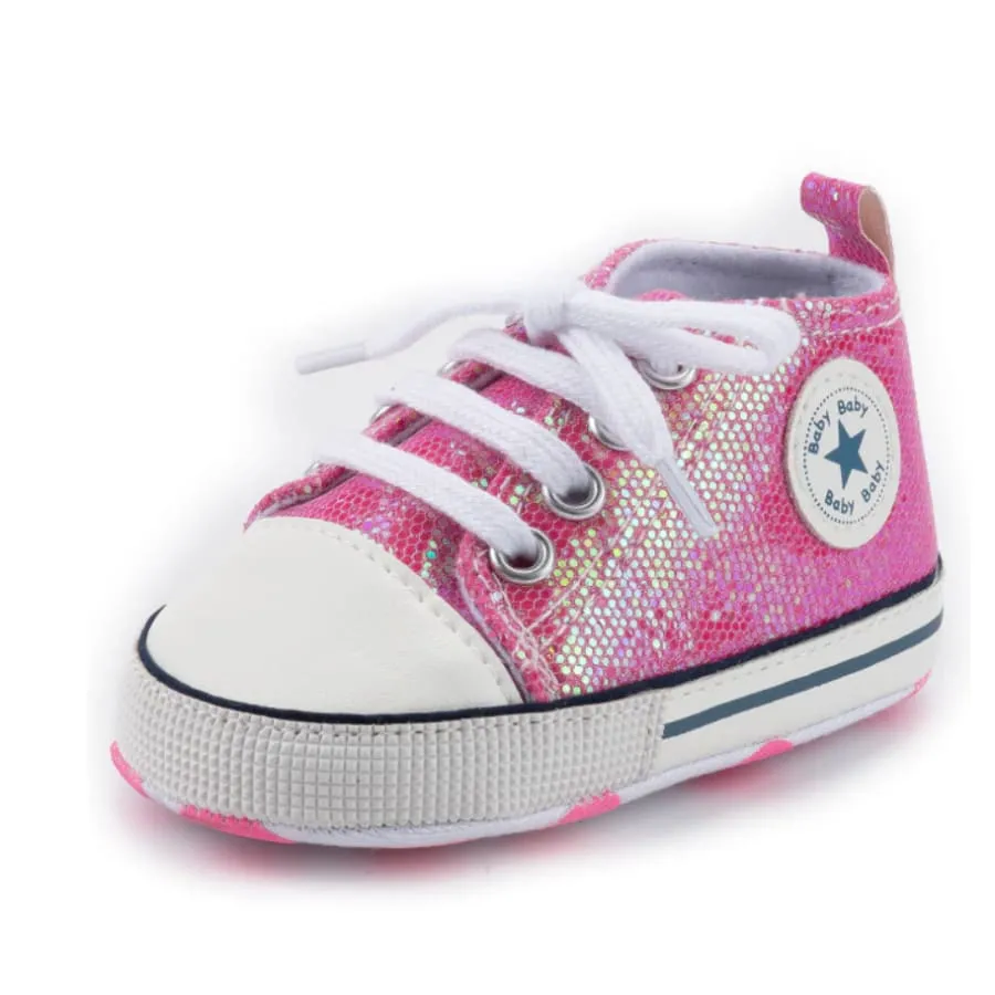CLEARANCE Goo's Glitter Sneaker - Black 0-6 MONTHS ONLY