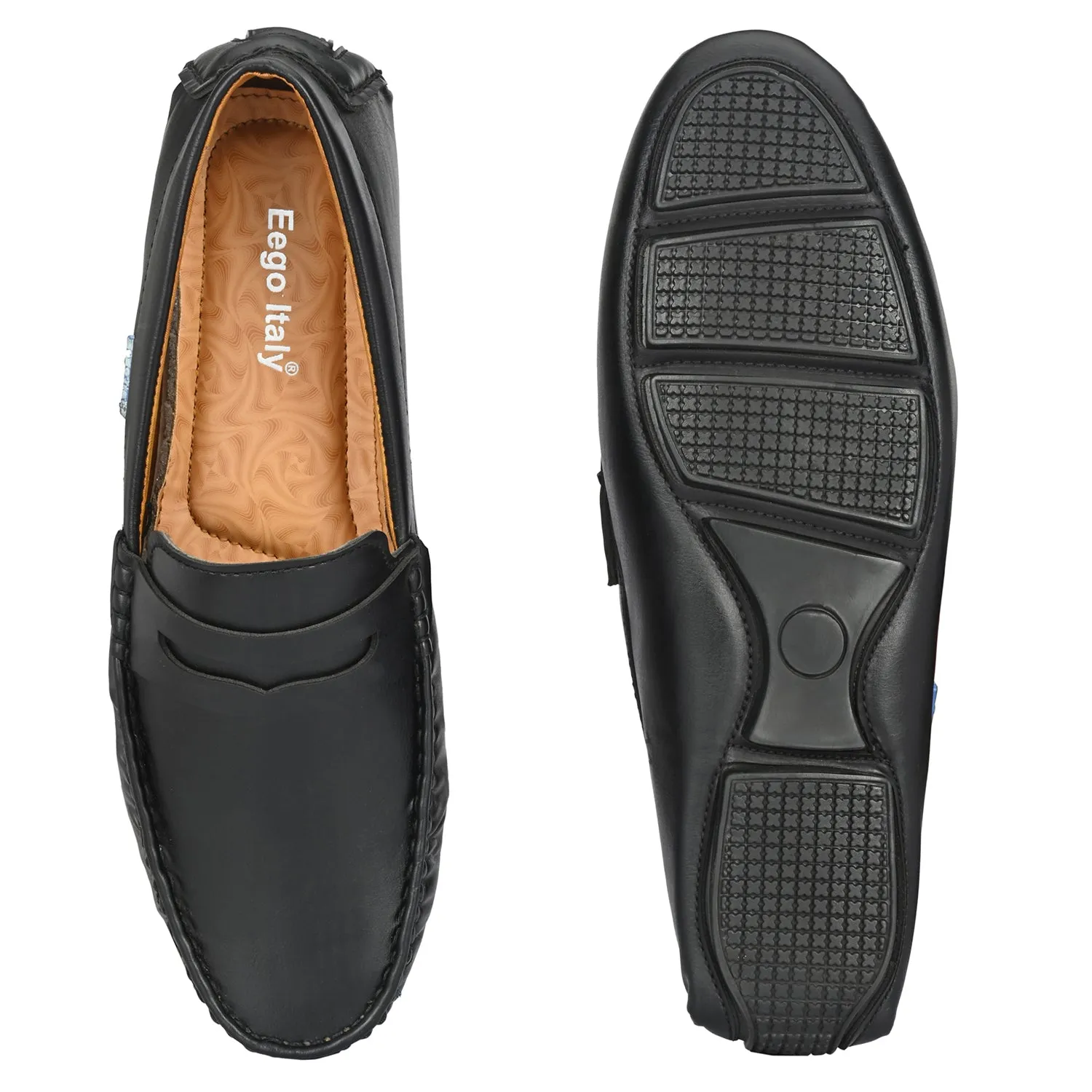 Eego Italy Plus Size Loafers GT-12-BLACK