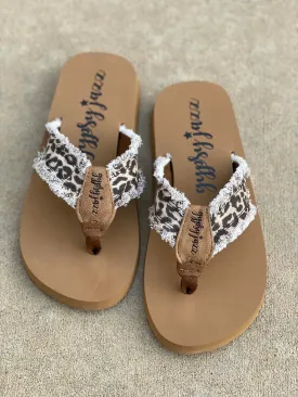 Gypsy Jazz Flip Flop Sandal - Brown Leopard - Restocked!!!