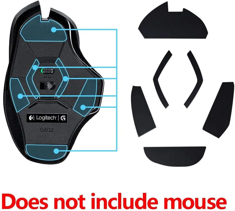 HUYUN 2sets Mouse Skatez & Mouse Feet & Mice Feet & mouseskates& for Logit G602 Gaming Mouse Wireless
