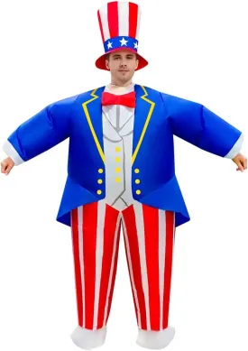 Inflatable Uncle Sam Costume Adult Independence Day patriotic blow up costume 4th of july inflatable costume uncle sam blow up suit