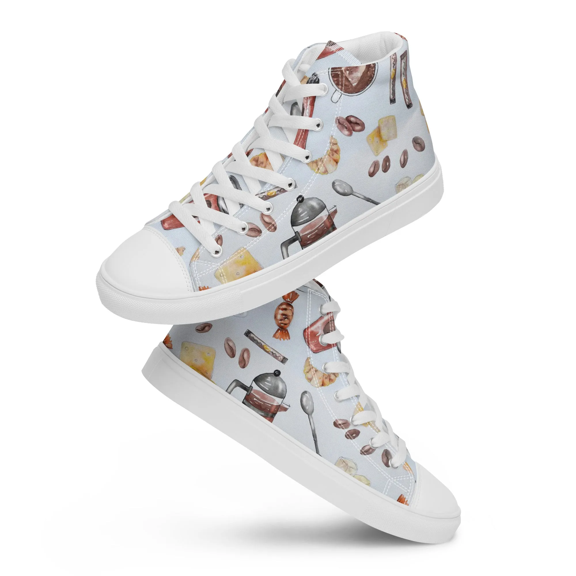 Le Petit Cafe - Women’s high top canvas shoes