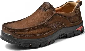 Men Casual Shoes Leather Slip On Loafers Walking Shoes for Work Office Dress Outdoor