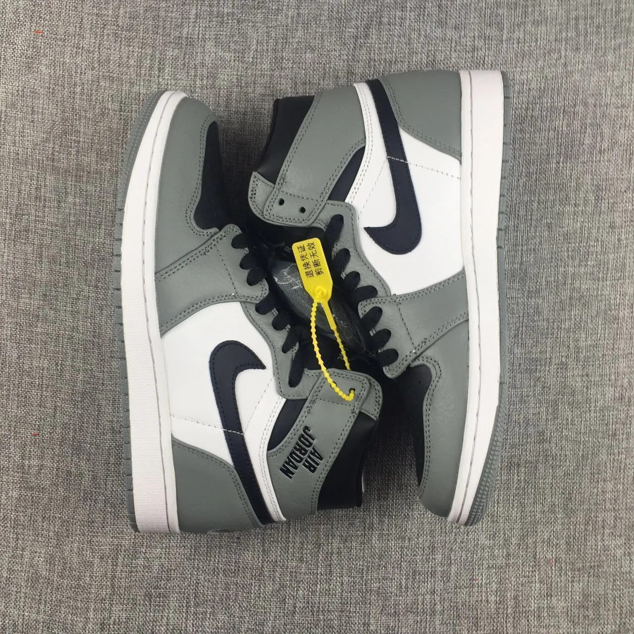 Nike Air Jordan 1 High Retro OF 6 Ring White Black Grey Shoes Basketball Men !!! CYBER MONDAY SALE !!!
