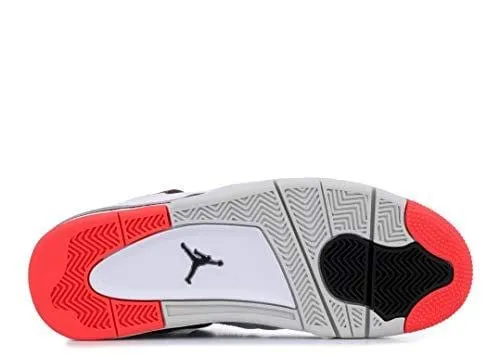 Nike Men's Air Jordan 4 Retro White/Black-Bright Crimson 308497-116 (Size: 10.5)