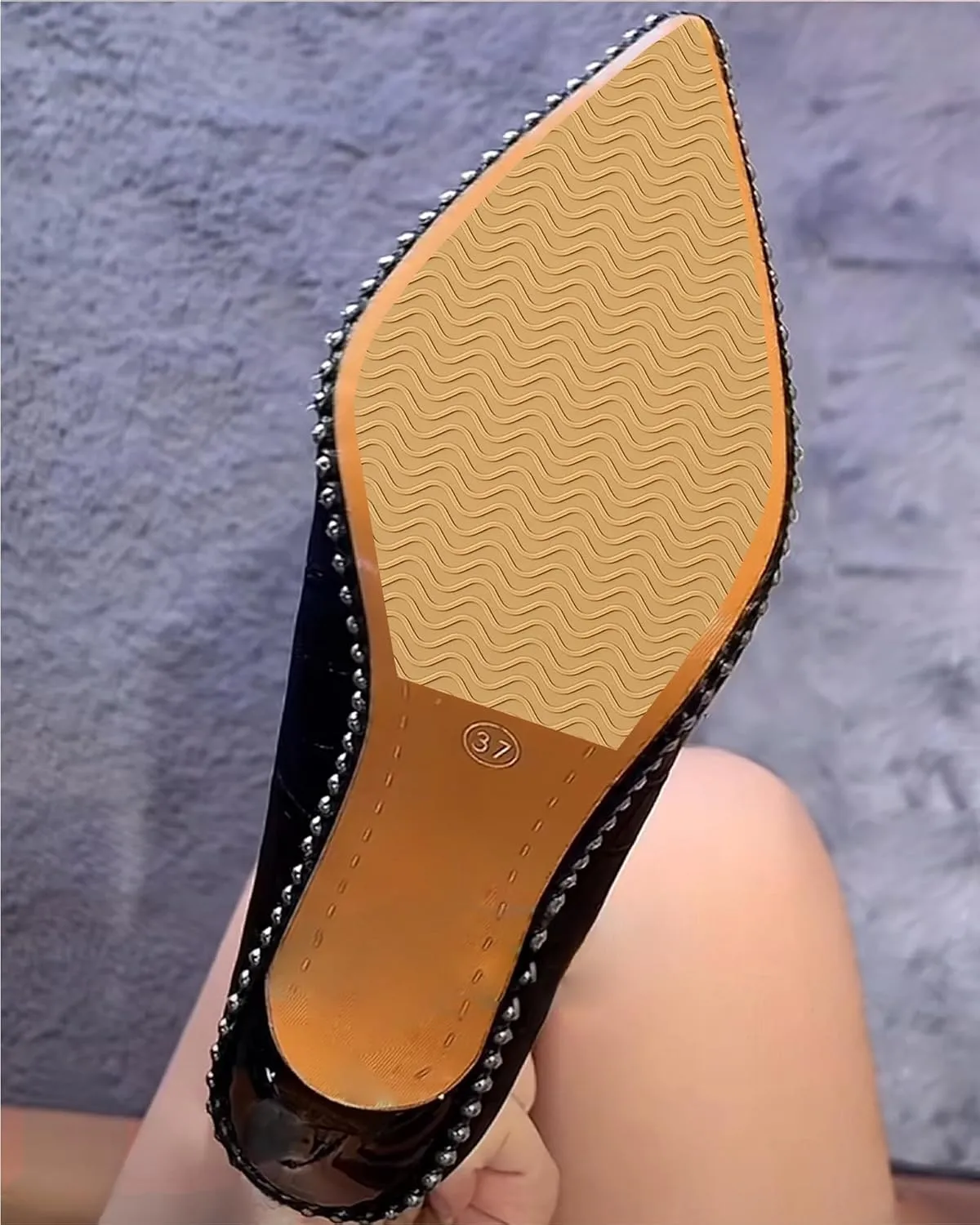 Non-Slip Shoe Sole Protector Pads for High-Heels,Self-Adhesive Non-Slip Grips,Repair Worn Soles,Silicone Anti Slip Shoe Grips on Bottom of Shoes,Sole Guard for Shoes (6"x4",Yellow-2Pairs)
