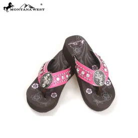 NT-S086 Montana West Concho Flip Flops Collection By Case