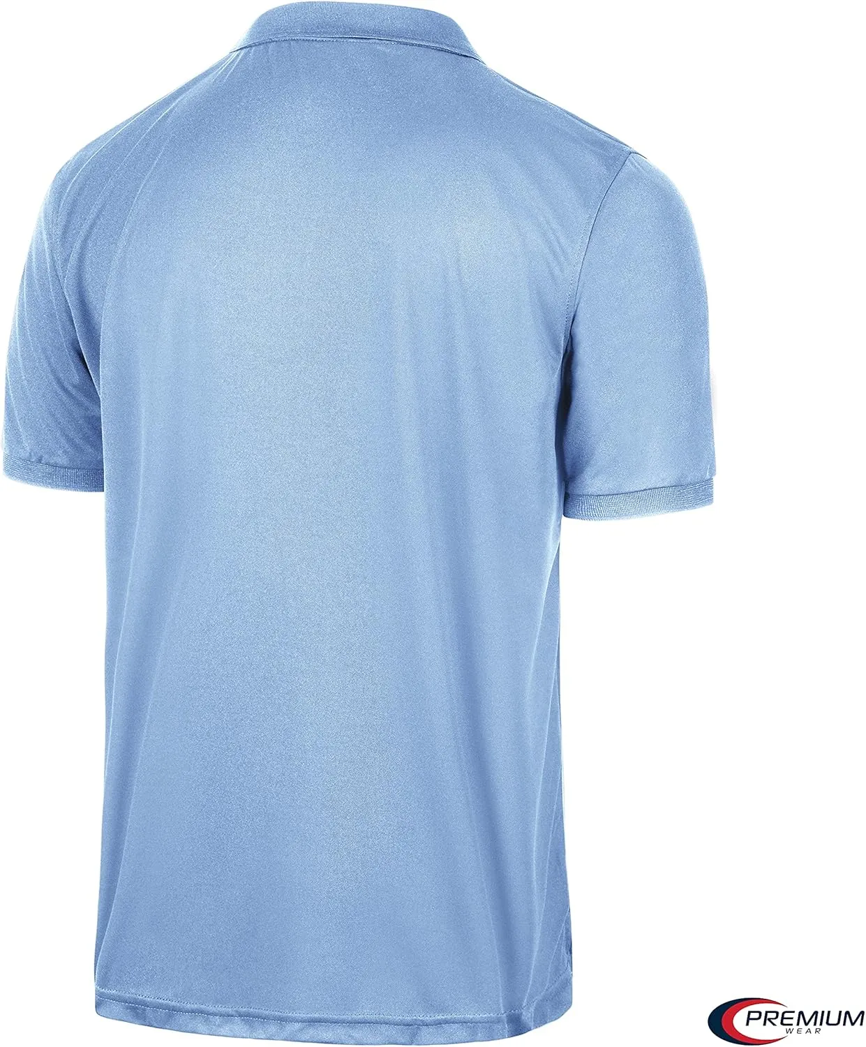 Premium Wear Men's Polo T-Shirt, High Moisture Wicking Dry Fit Performance Short-Sleeve Polo T-Shirt w Collar for Golf Tennis